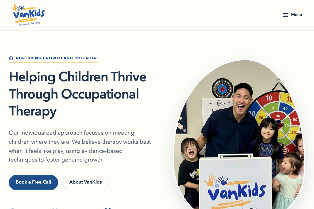 Van Kids Therapy — the clinic's services and areas of development